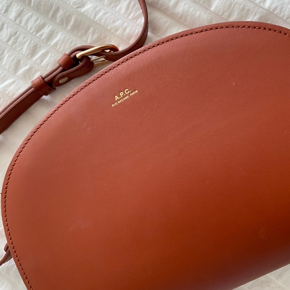 APC Demi Lune Bag in Reddish Brown - Picture 2 of 11